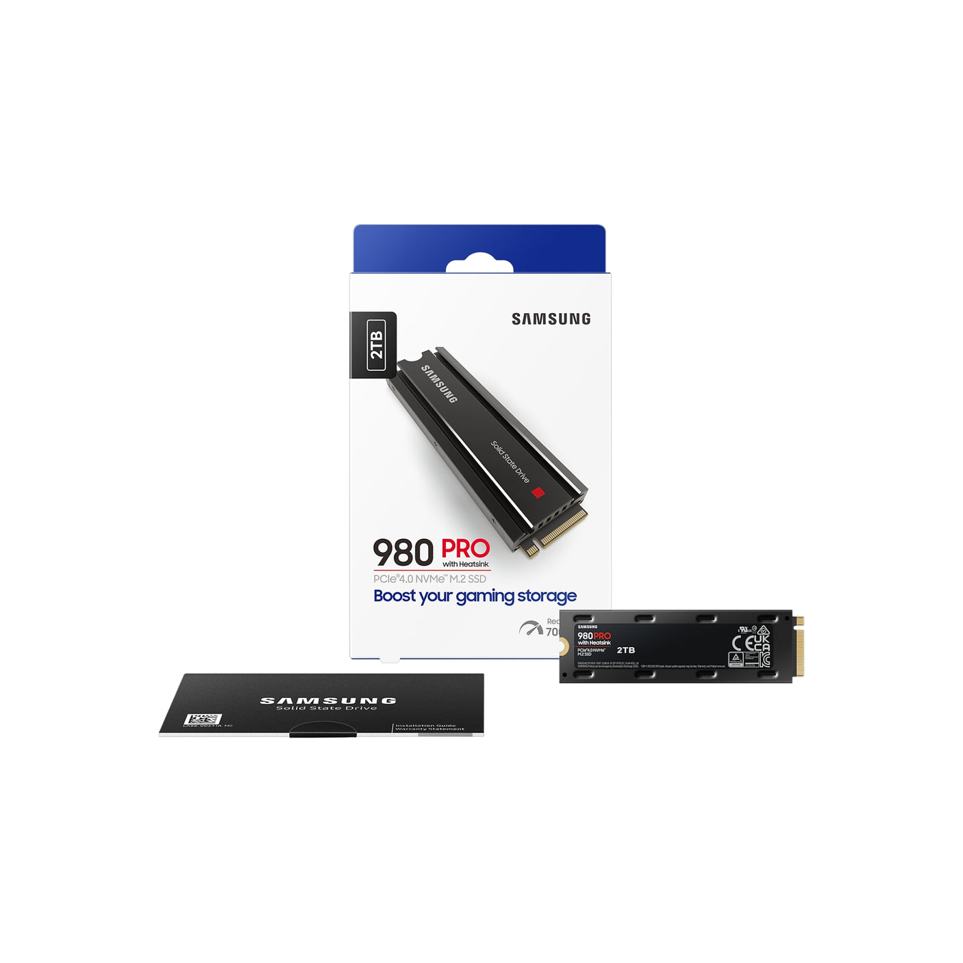 SAMSUNG 980 PRO NVMe 2TB con Dissipatore di calore, SSD interno Black