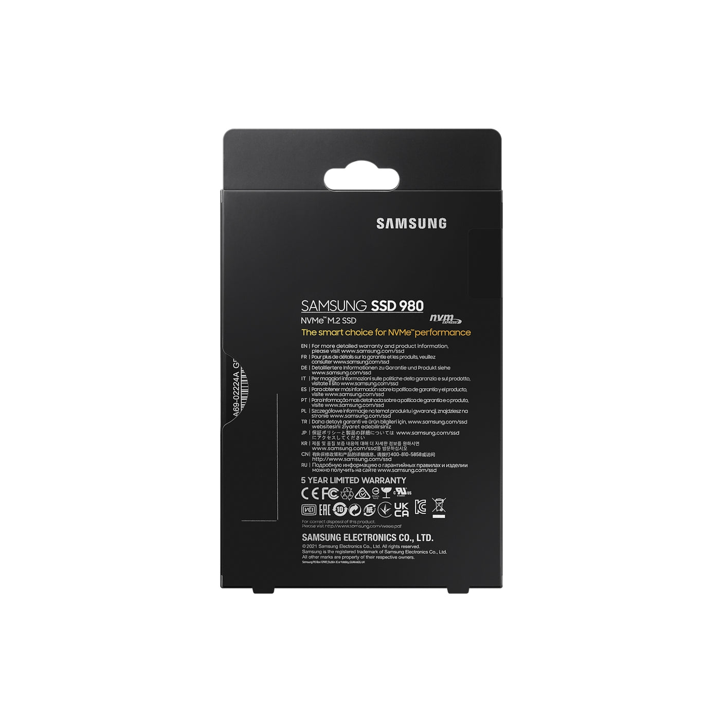 SAMSUNG 980 NVMe M.2 SSD 500GB Black