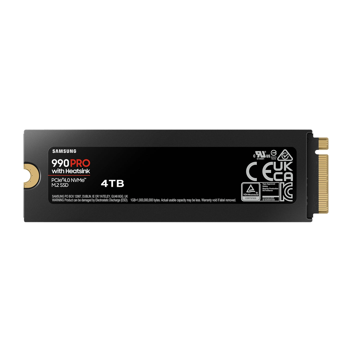SAMSUNG 990 PRO NVMe 4TB con Dissipatore di calore, SSD interno Black