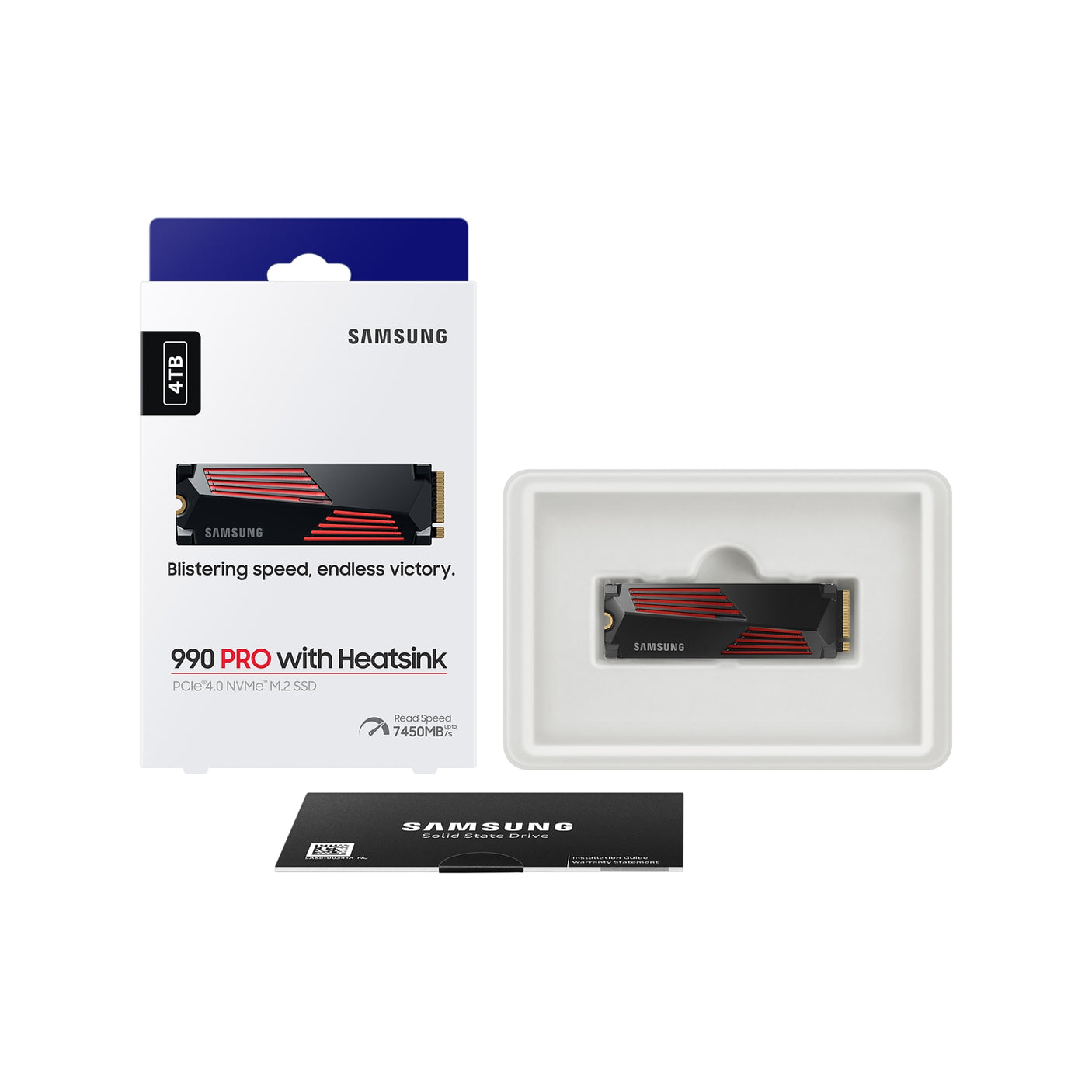 SAMSUNG 990 PRO NVMe 4TB con Dissipatore di calore, SSD interno Black