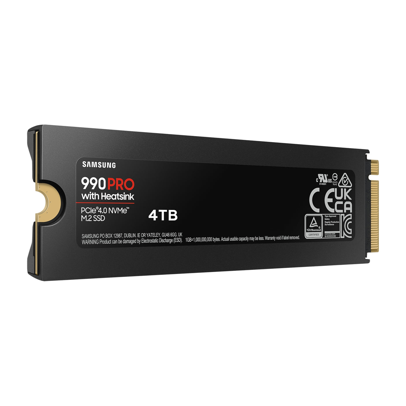SAMSUNG 990 PRO NVMe 4TB con Dissipatore di calore, SSD interno Black