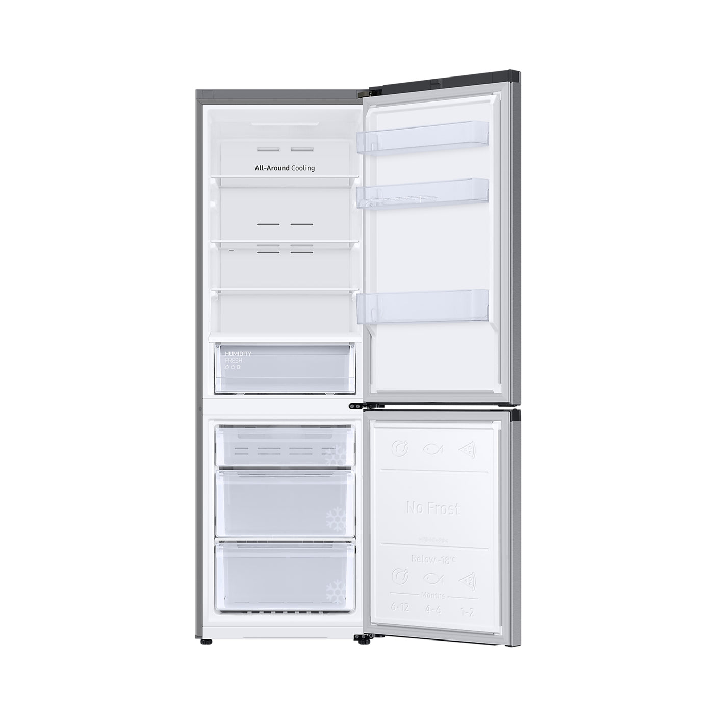 SAMSUNG Frigorifero Combinato EcoFlex AI 1.85m 344L Silver Inox (RB34C670DSA/EF)