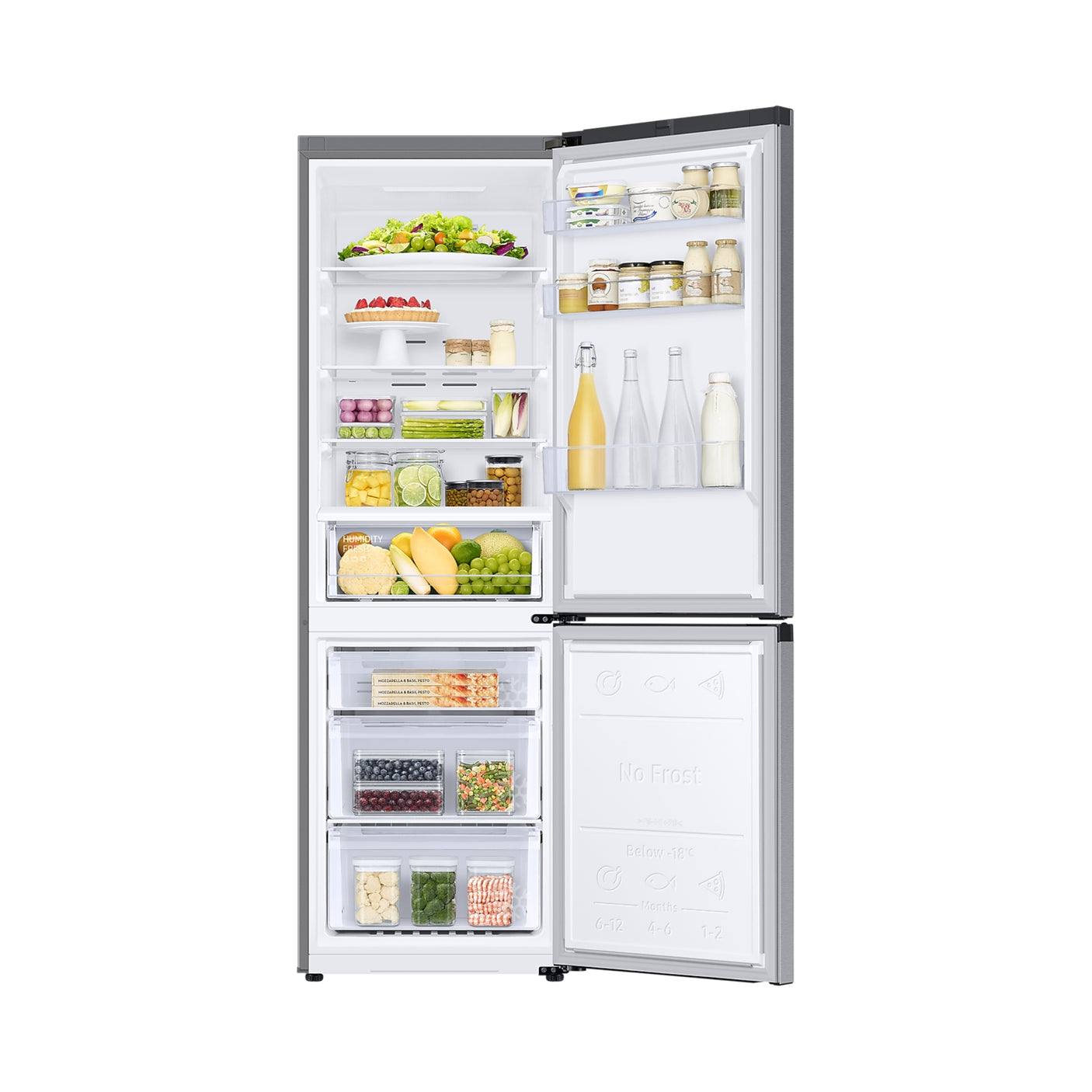 SAMSUNG Frigorifero Combinato EcoFlex AI 1.85m 344L Silver Inox (RB34C670DSA/EF)