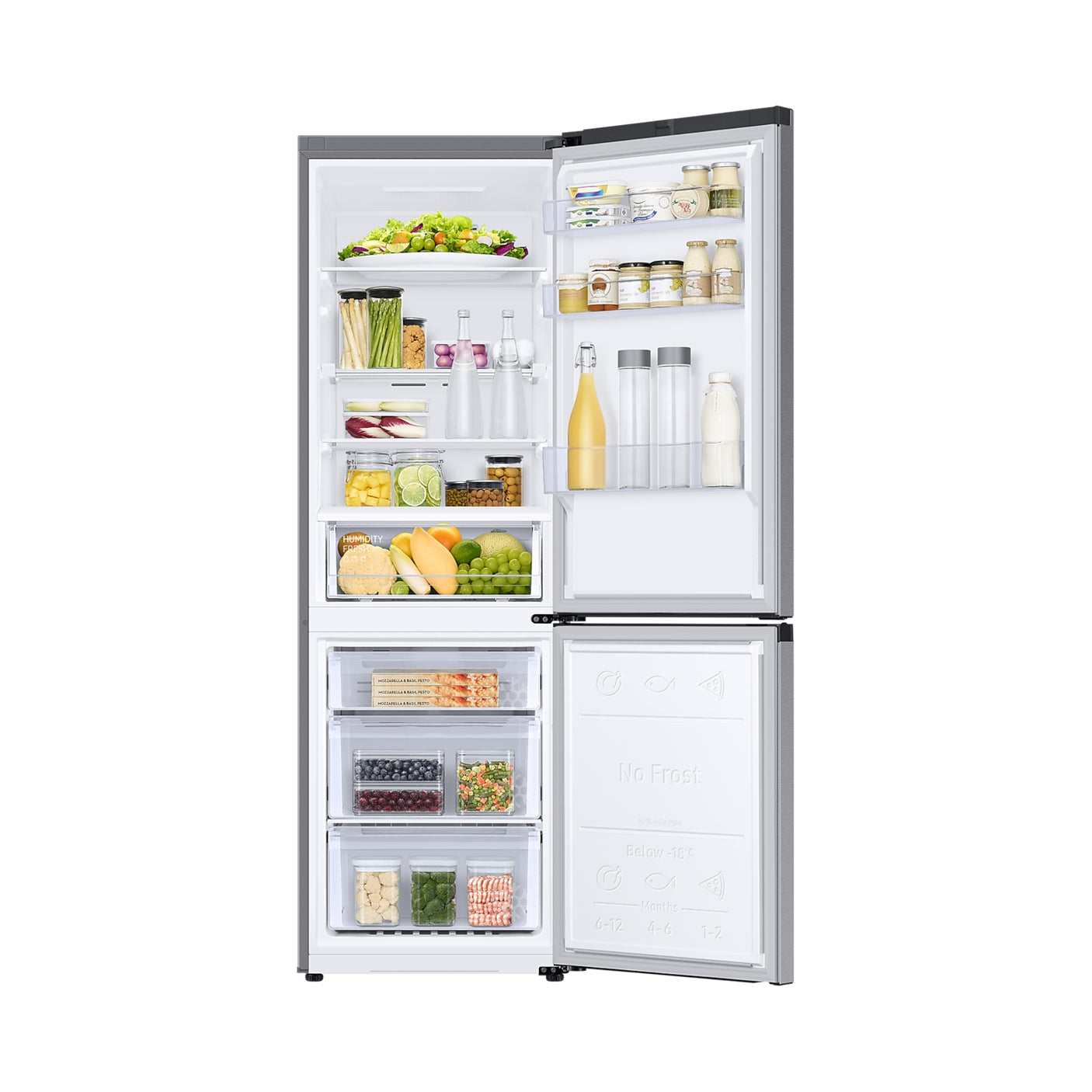 SAMSUNG Frigorifero Combinato EcoFlex AI 1.85m 344L Silver (RB34C671DSA/EF)