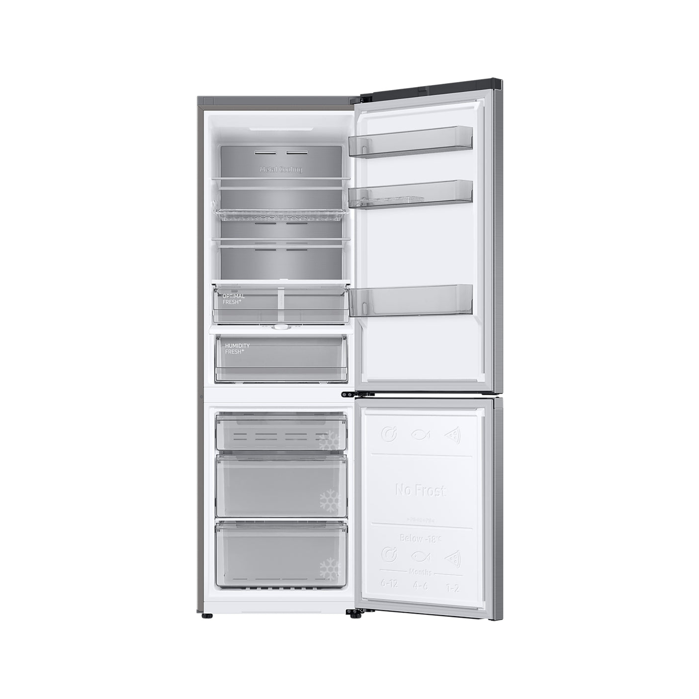 SAMSUNG Frigorifero Combinato EcoFlex AI 1.85m 344L Metal Inox (RB34C775CS9/EF)