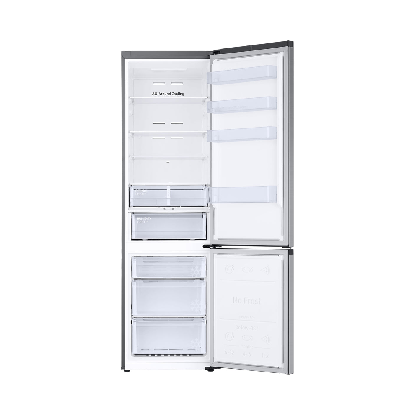 SAMSUNG Frigorifero Combinato EcoFlex AI 2m 390L Silver Inox (RB38C603DSA/EF)