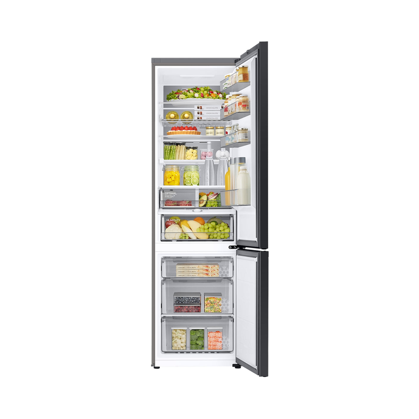 SAMSUNG Frigorifero Combinato BESPOKE AI 2m 387L Metal Inox (RB38C7B6BS9/EF)