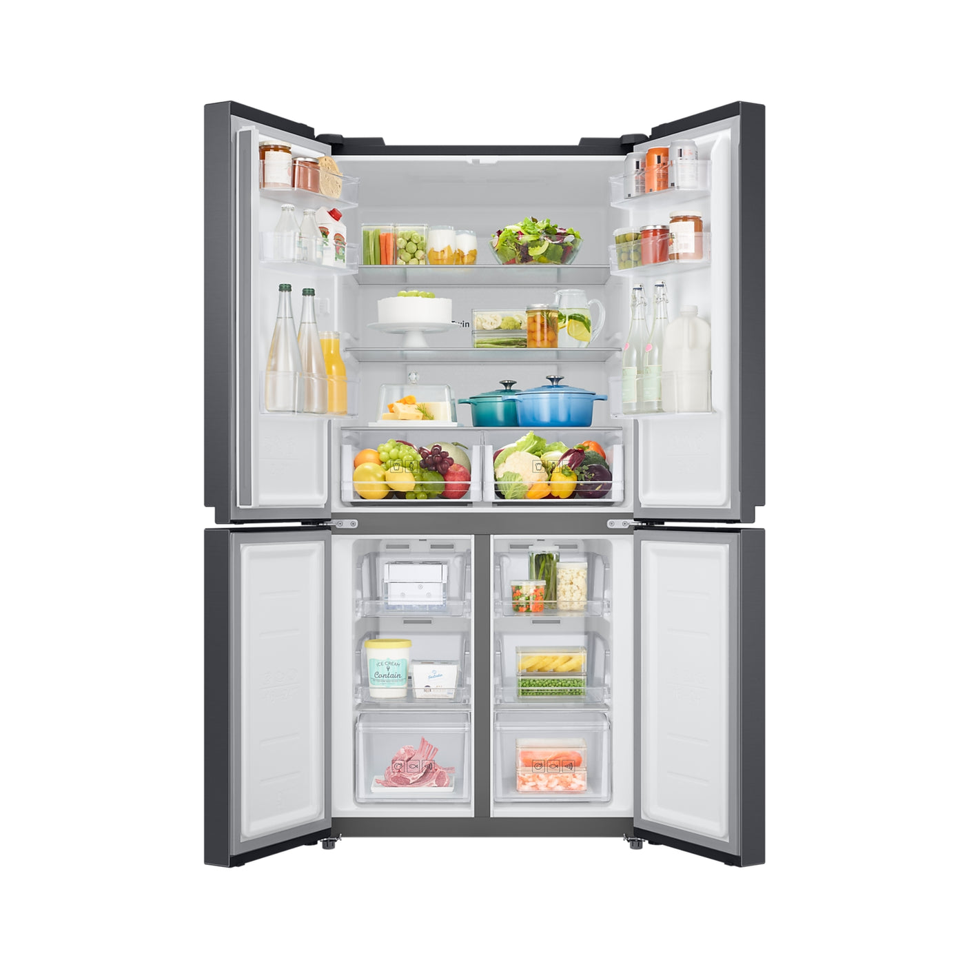 SAMSUNG Frigorifero 4 Porte Slim 488L Black (RF48A400EB4/EF)
