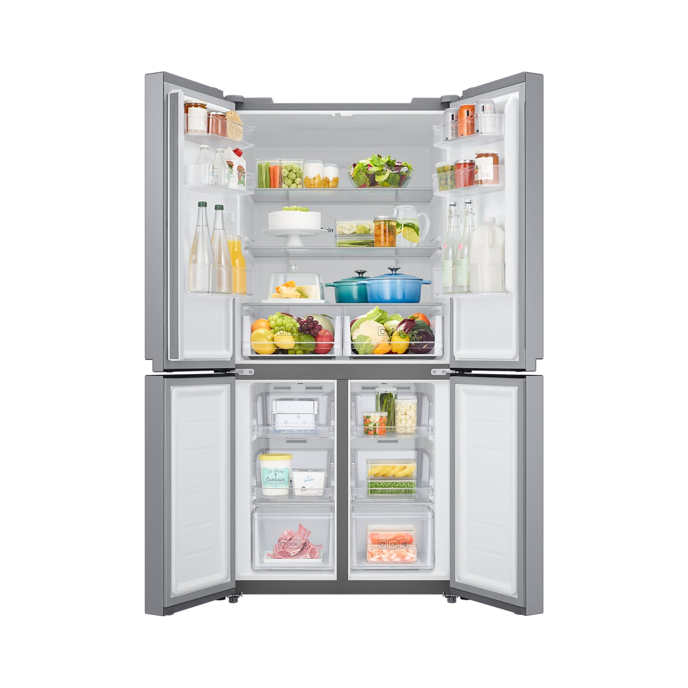 SAMSUNG Frigorifero 4 Porte Slim 488L Silver (RF48A400EM9/EF)