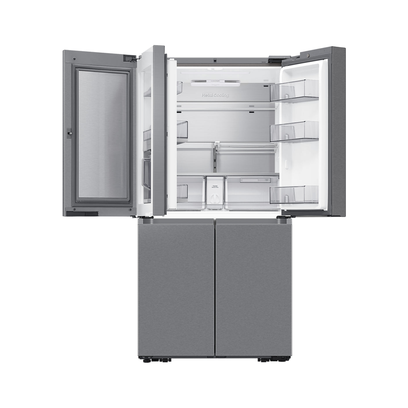 SAMSUNG Frigorifero 4 Porte Family Hub AI con Beverage Center 636L Inox Spazzolato (RF65DG9H0ESREF)