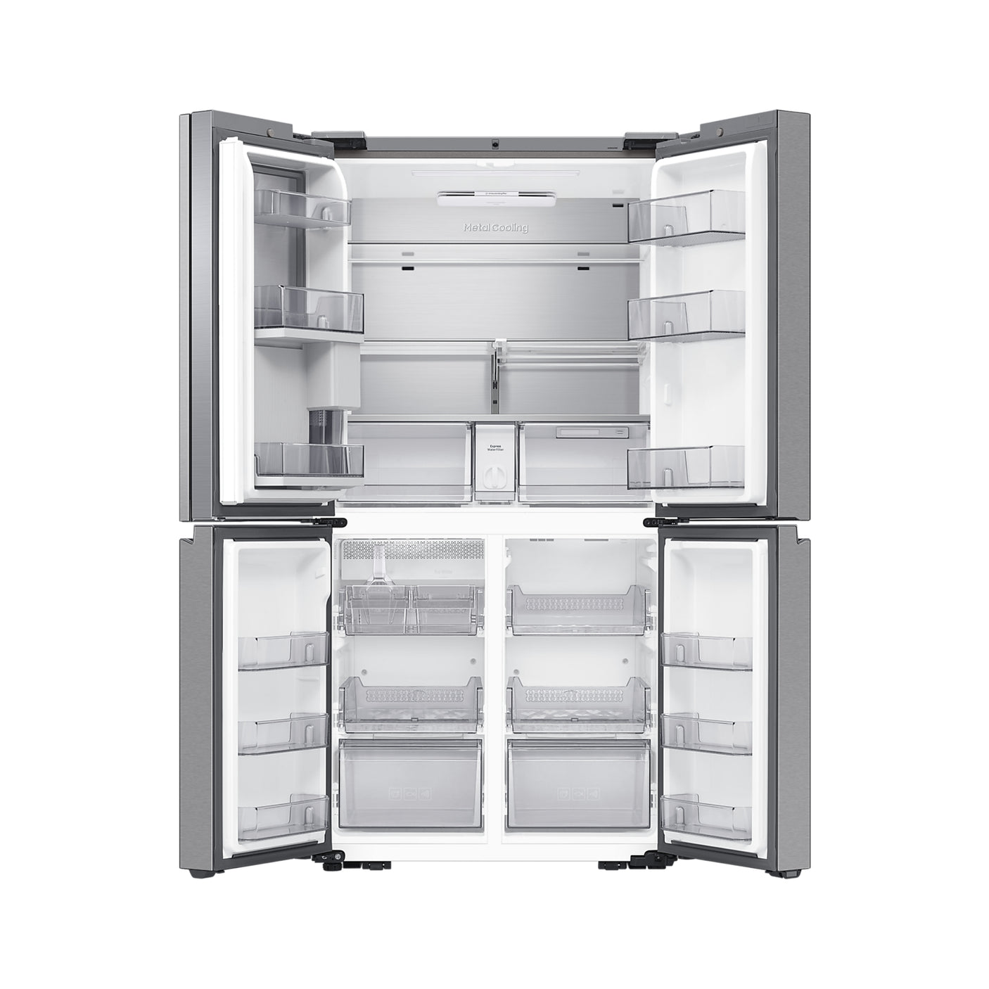 SAMSUNG Frigorifero 4 Porte Family Hub AI con Beverage Center 636L Inox Spazzolato (RF65DG9H0ESREF)