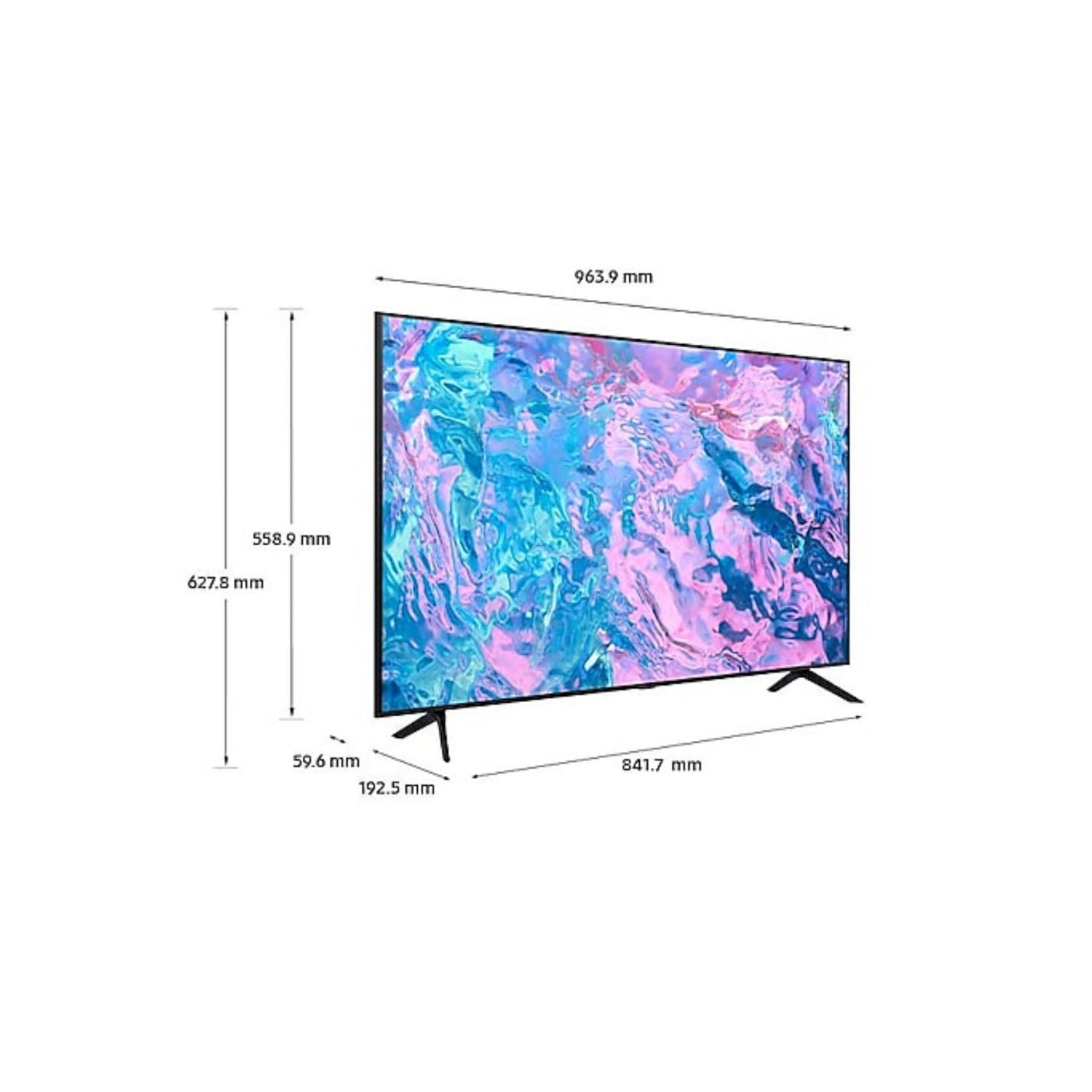 SAMSUNG Crystal UHD 4K 43" CU7190 TV 2023
