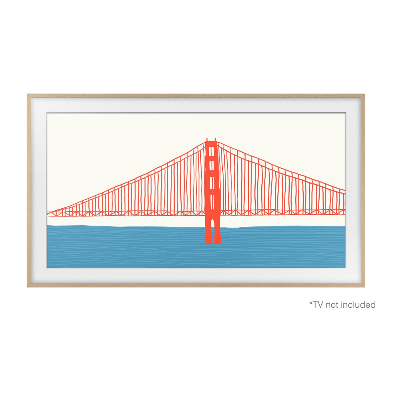 SAMSUNG Cornice 2021 The Frame 43" Teak Modern