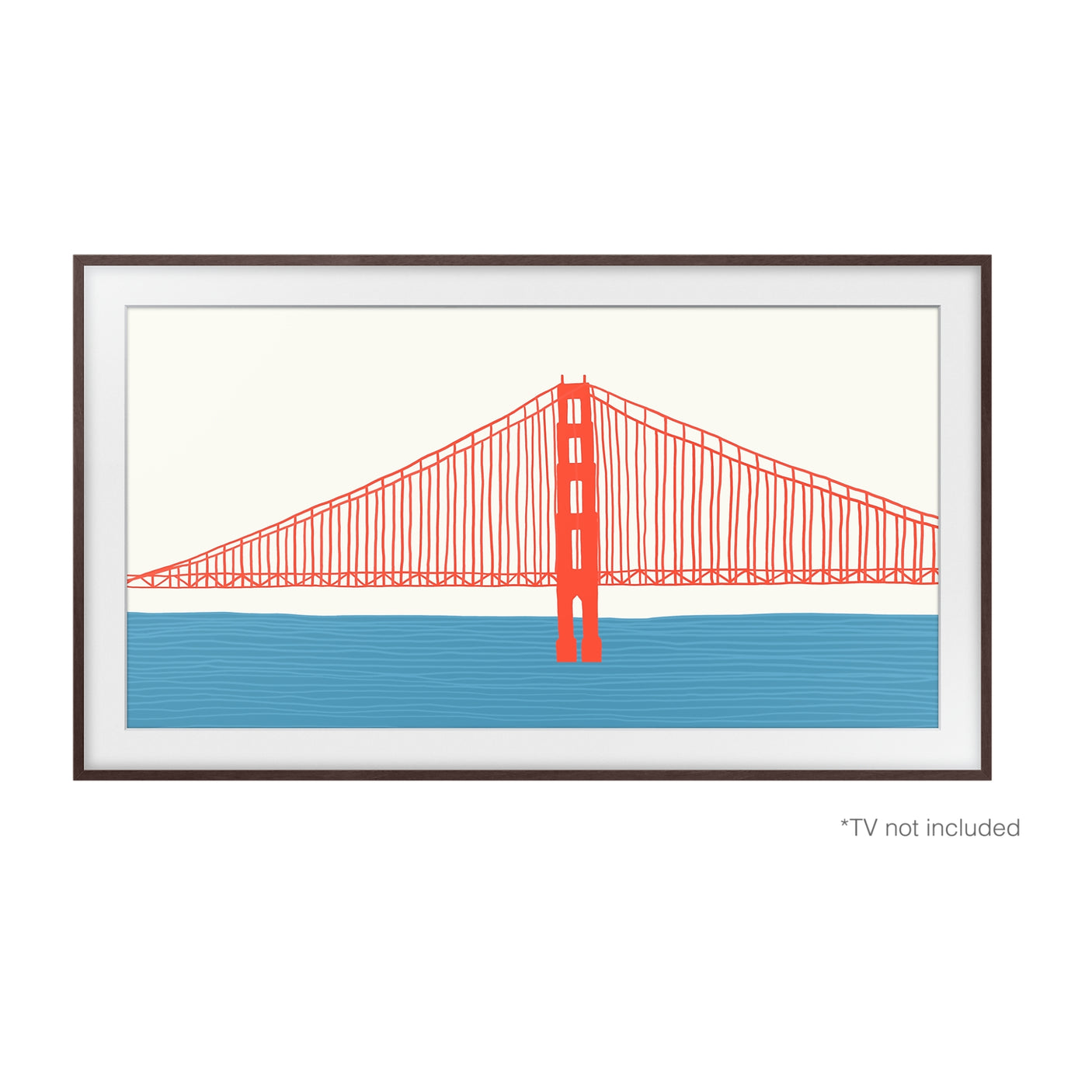 SAMSUNG Cornice 2021 The Frame 50" Marrone Modern