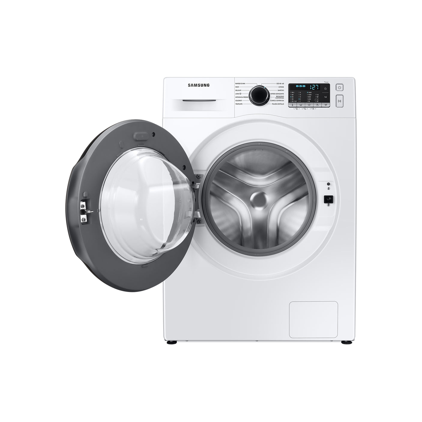 SAMSUNG Lavatrice Crystal Clean 9 Kg WW90TA046AT Silver