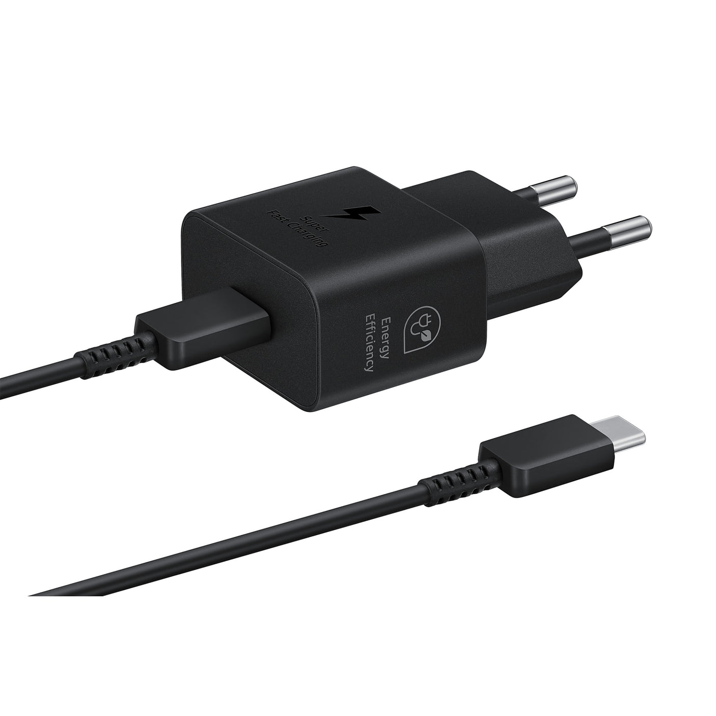 SAMSUNG Caricabatterie Super Fast Charging (25W) con cavo da USB Type-C a USB Type-C Black