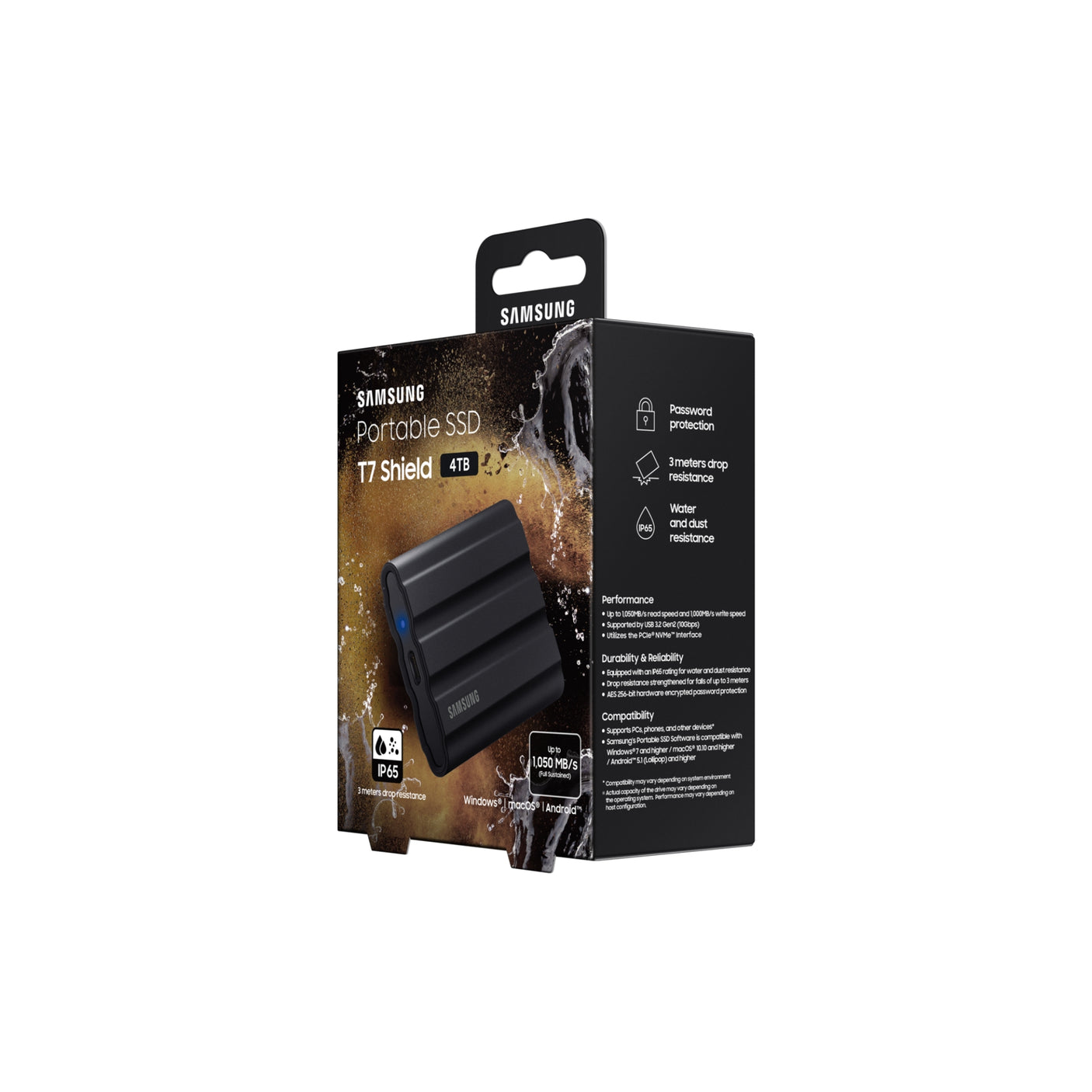 SAMSUNG Portable SSD T7 Shield USB 3.2 4TB Nero