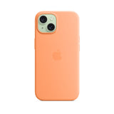 APPLE Custodia MagSafe in silicone per iPhone 15 Plus - Aranciata
