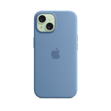 APPLE Custodia MagSafe in silicone per iPhone 15 Plus - Blu inverno