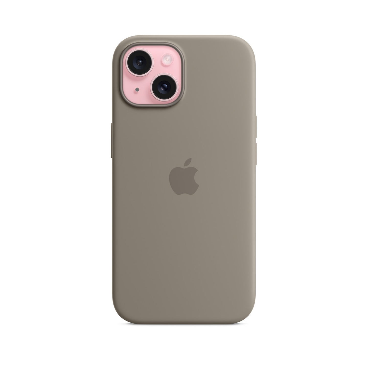 APPLE Custodia MagSafe in silicone per iPhone 15 Plus - Grigio creta