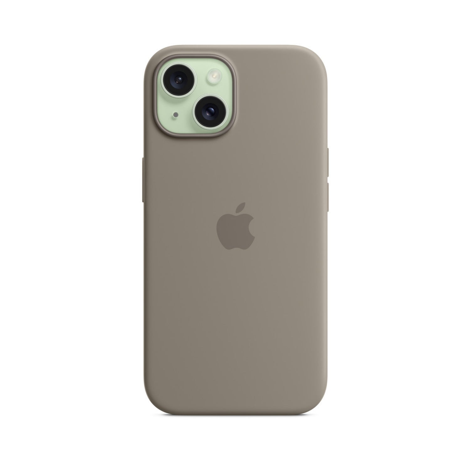 APPLE Custodia MagSafe in silicone per iPhone 15 Plus - Grigio creta