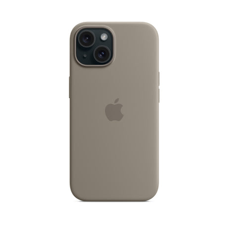 APPLE Custodia MagSafe in silicone per iPhone 15 Plus - Grigio creta