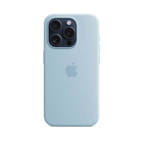 APPLE Custodia MagSafe in silicone per iPhone 15 Pro - Blu chiaro