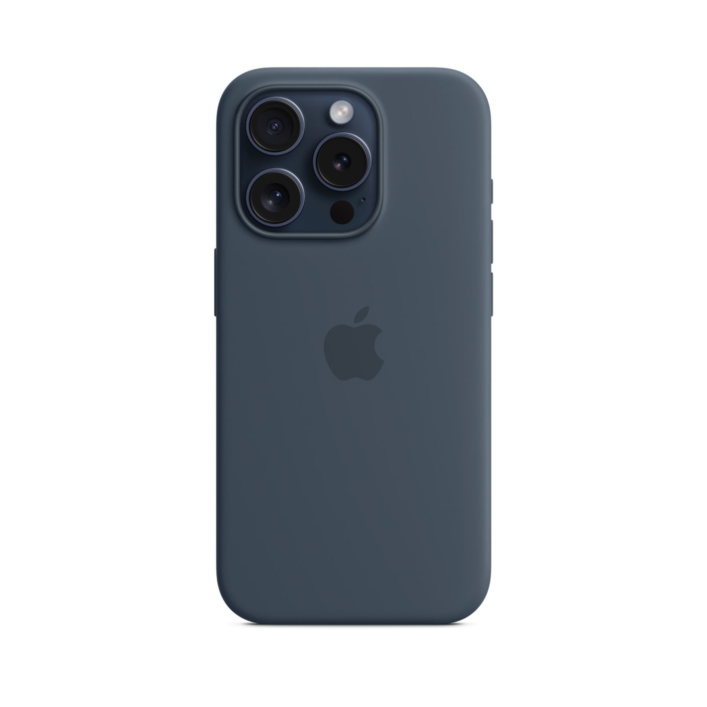 APPLE Custodia MagSafe in silicone per iPhone 15 Pro - Blu tempesta