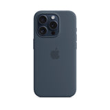 APPLE Custodia MagSafe in silicone per iPhone 15 Pro - Blu tempesta