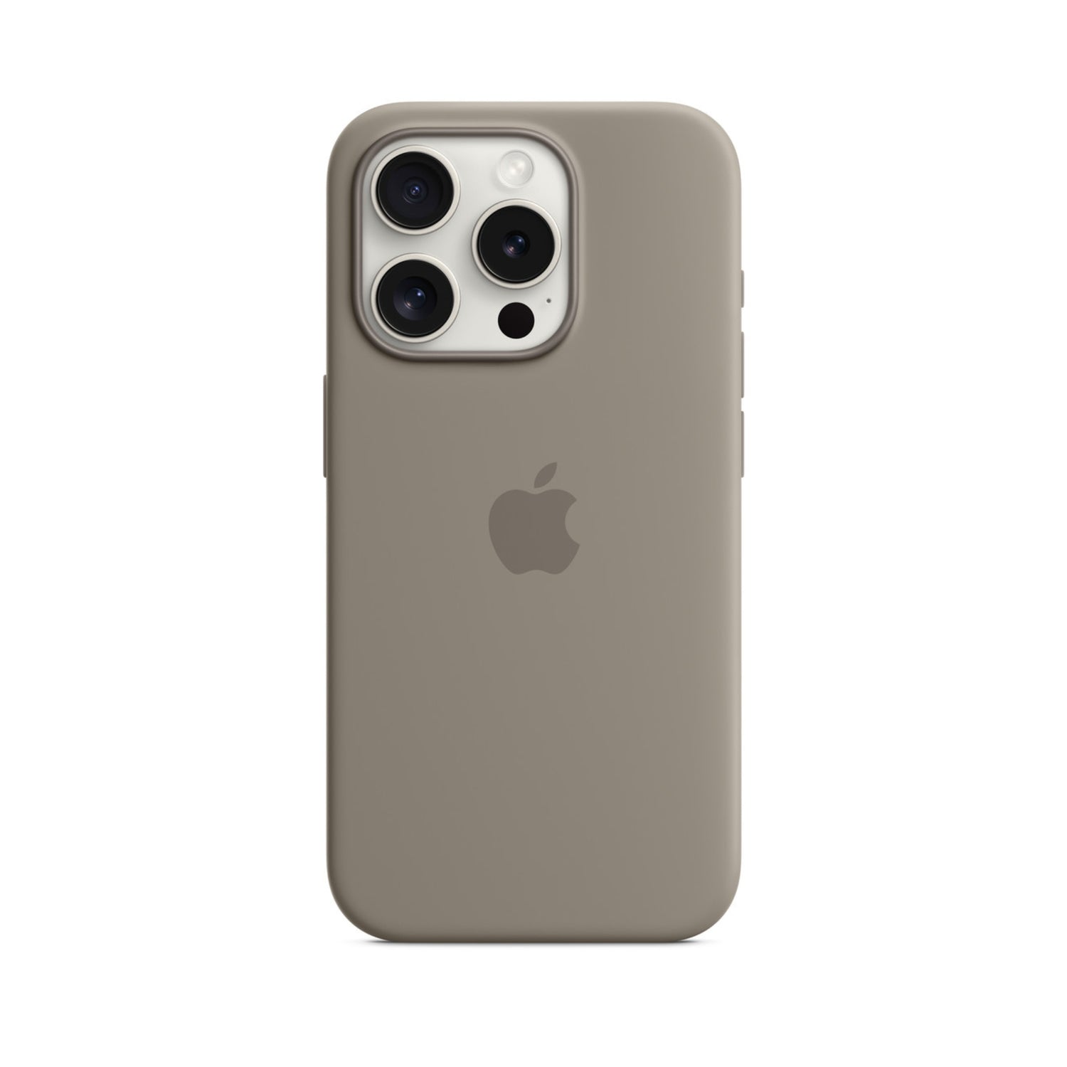 APPLE Custodia MagSafe in silicone per iPhone 15 Pro - Grigio creta