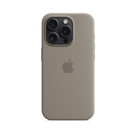 APPLE Custodia MagSafe in silicone per iPhone 15 Pro - Grigio creta
