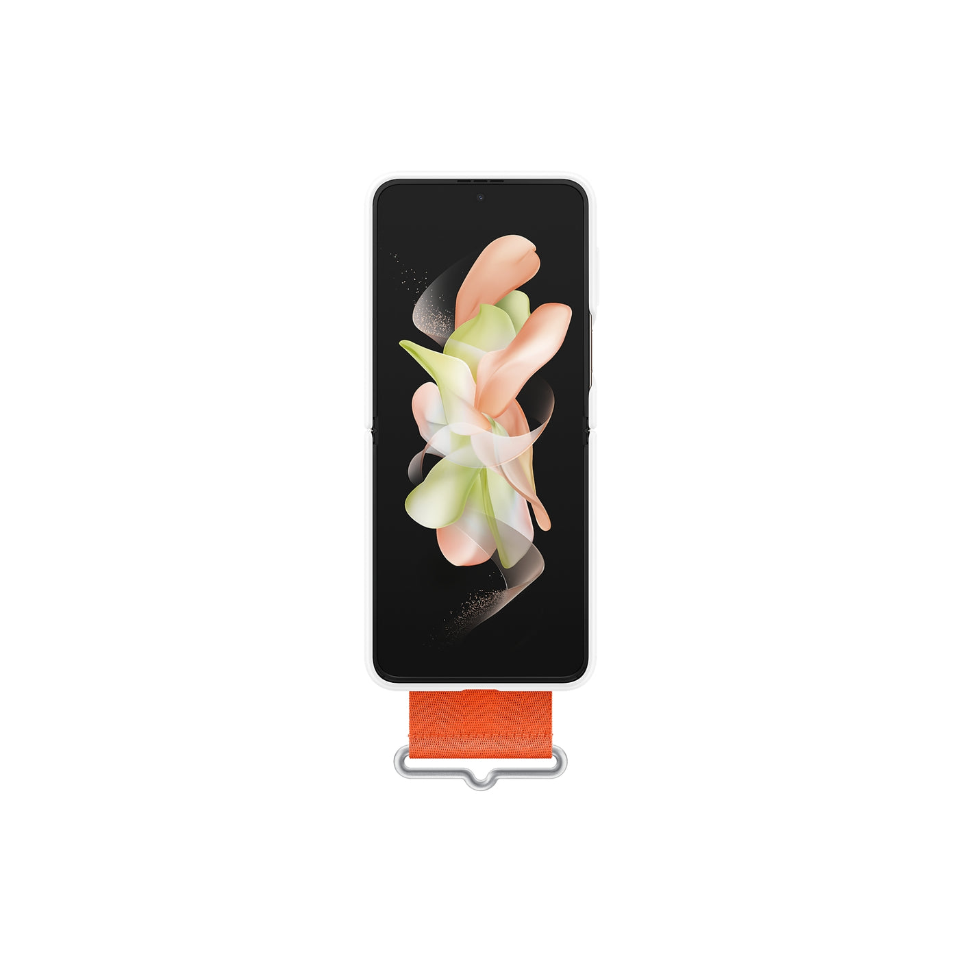 SAMSUNG Galaxy Z Flip4 Silicone Cover with Strap White