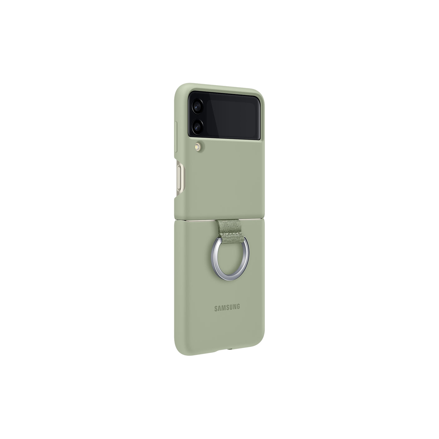 SAMSUNG Galaxy Z Flip3 5G Silicone Cover with Ring Olive