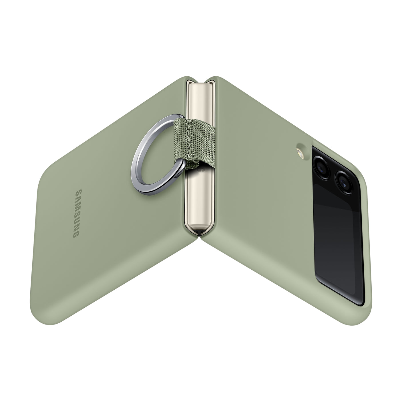 SAMSUNG Galaxy Z Flip3 5G Silicone Cover with Ring Olive