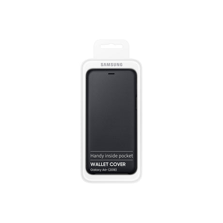 SAMSUNG Galaxy A6+ Wallet Cover Black