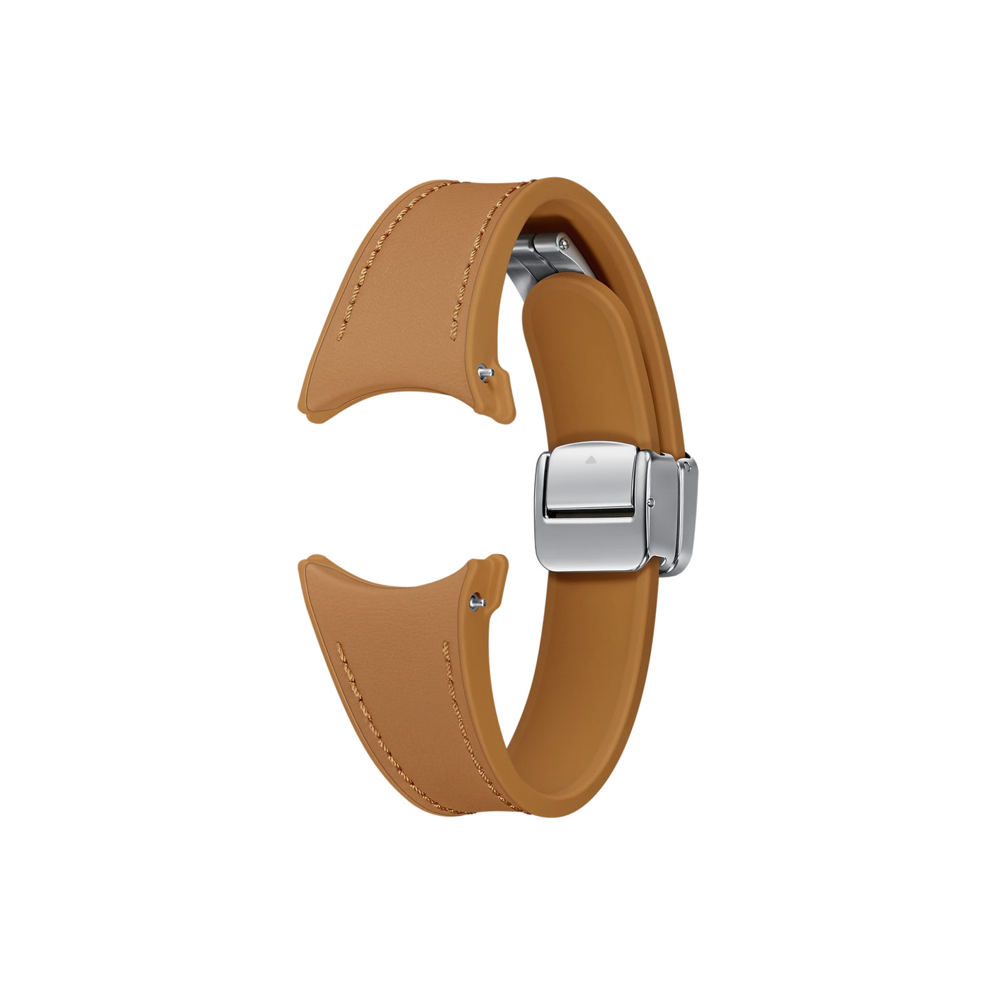 SAMSUNG Galaxy Watch6 D-Buckle Hybrid Eco-Leather Band Slim (S/M) Camel