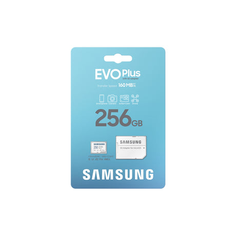SAMSUNG EVO Plus microSD Memory Card 256GB (2024) White