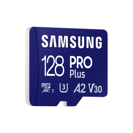 SAMSUNG PRO Plus microSD Memory Card 128GB (2023), USB Card Reader incluso Blue