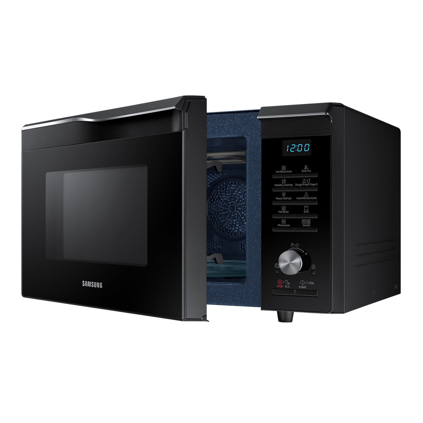 SAMSUNG Microonde Combinato Hotblast Cottura Ventilata con funzione vapore e frittura ad aria, 28L MC2BM6035KK