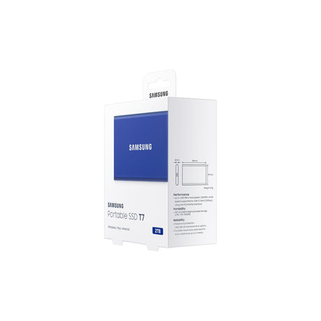 SAMSUNG Portable SSD T7 USB 3.2 2TB Indigo Blue