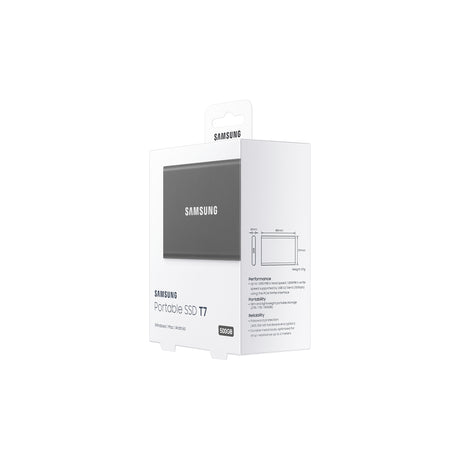 SAMSUNG Portable SSD T7 USB 3.2 500GB Titan Gray