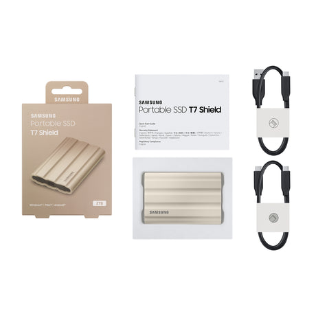 SAMSUNG Portable SSD T7 Shield USB 3.2 2TB Beige