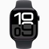 APPLE Watch Series 10 GPS, Cassa 42 mm in alluminio Jet Black con Cinturino Sport nero - S/M