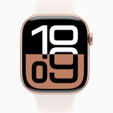 APPLE Watch Series 10 GPS, Cassa 42 mm in alluminio color oro rosa con Cinturino Sport rosa fard - M/L