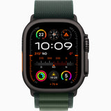 APPLE Watch Ultra 2 GPS + Cellular, Cassa 49 mm in titanio nero con Alpine Loop Verde scuro - Small