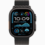 APPLE Watch Ultra 2 GPS + Cellular, Cassa 49 mm in titanio nero con Cinturino Loop in maglia milanese in titanio nero - Small