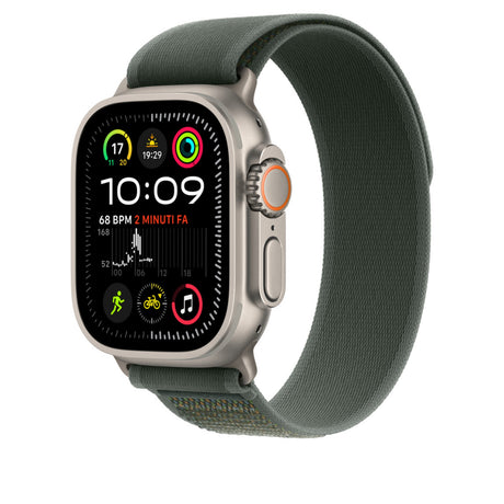 APPLE Cinturino Trail Loop Verde - S/M - Titanio naturale