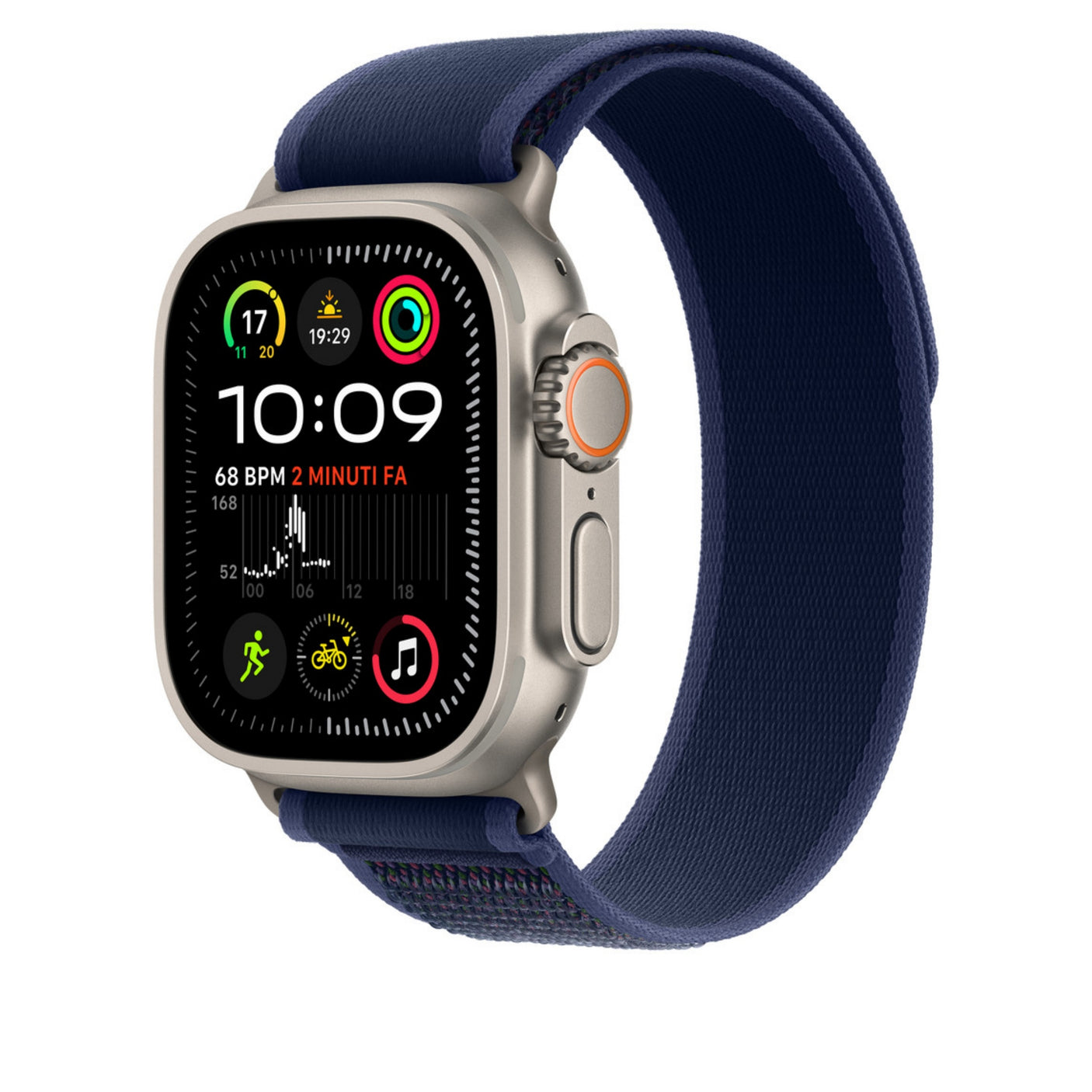 APPLE Cinturino Trail Loop Blu - S/M - Titanio naturale