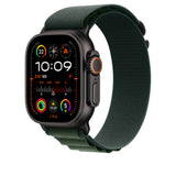 APPLE Cinturino Alpine Loop Verde scuro - Large - Titanio nero