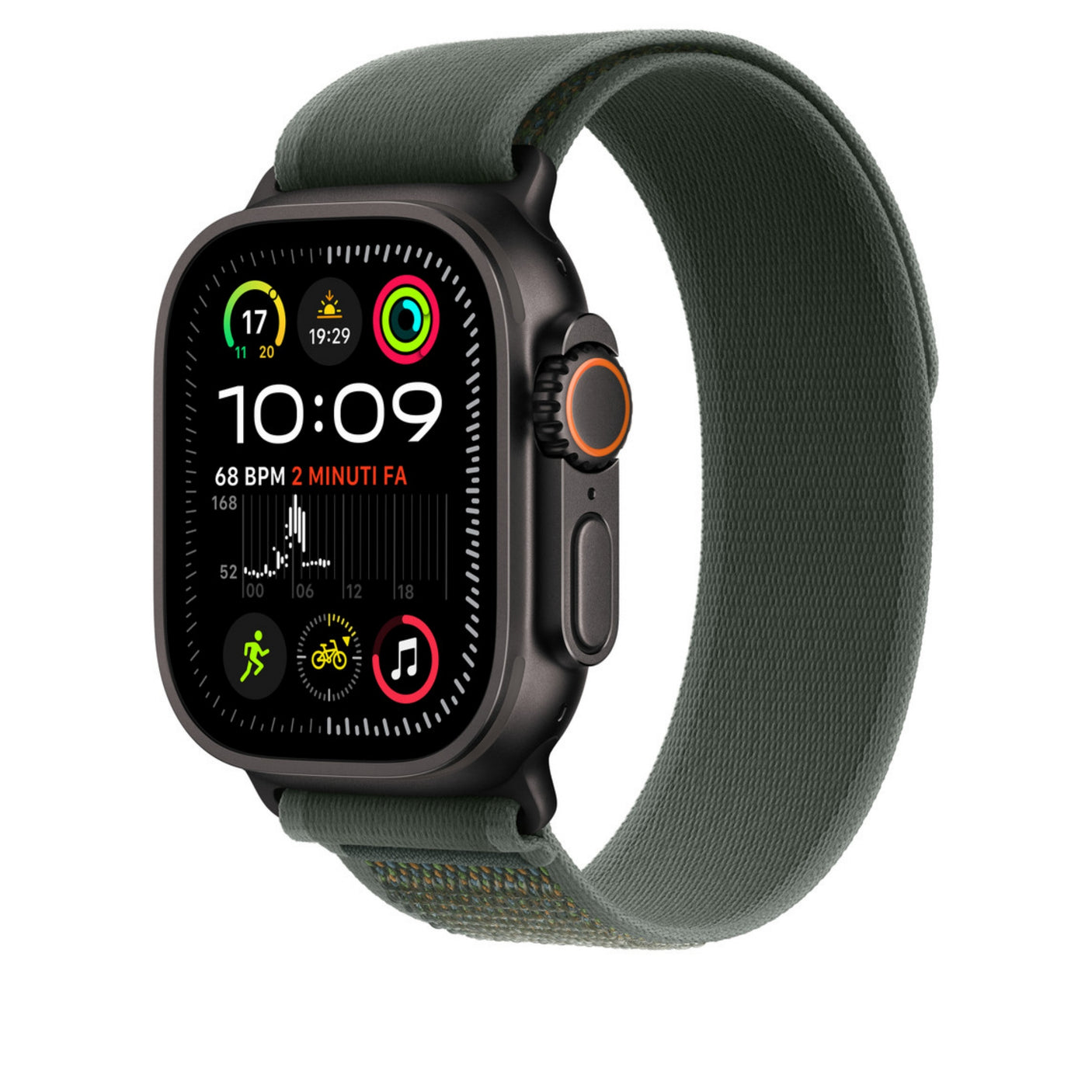 APPLE Cinturino Trail Loop Verde - S/M - Titanio nero